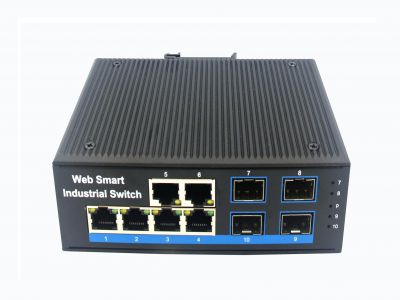 千兆4光6電WEB管理 工業交換機 千兆4光6電WEB管理 工業交換機