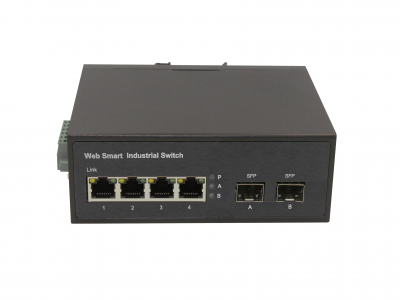 鋼合金工業級WEB管理型千兆2光4電SFP 鋼合金工業級WEB管理型千兆2光4電SFP