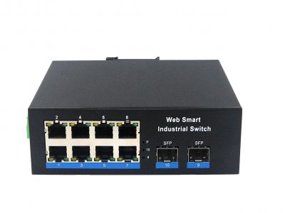 鋼合金工業級WEB管理型千兆2光8電SFP 鋼合金工業級WEB管理型千兆2光8電SFP